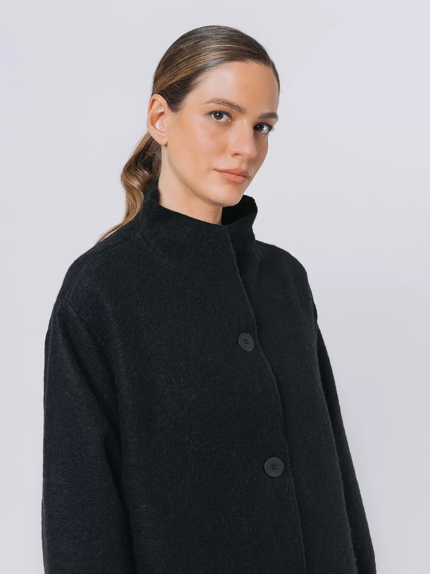 Women Martino Midali Overshirt In Boiled Wool