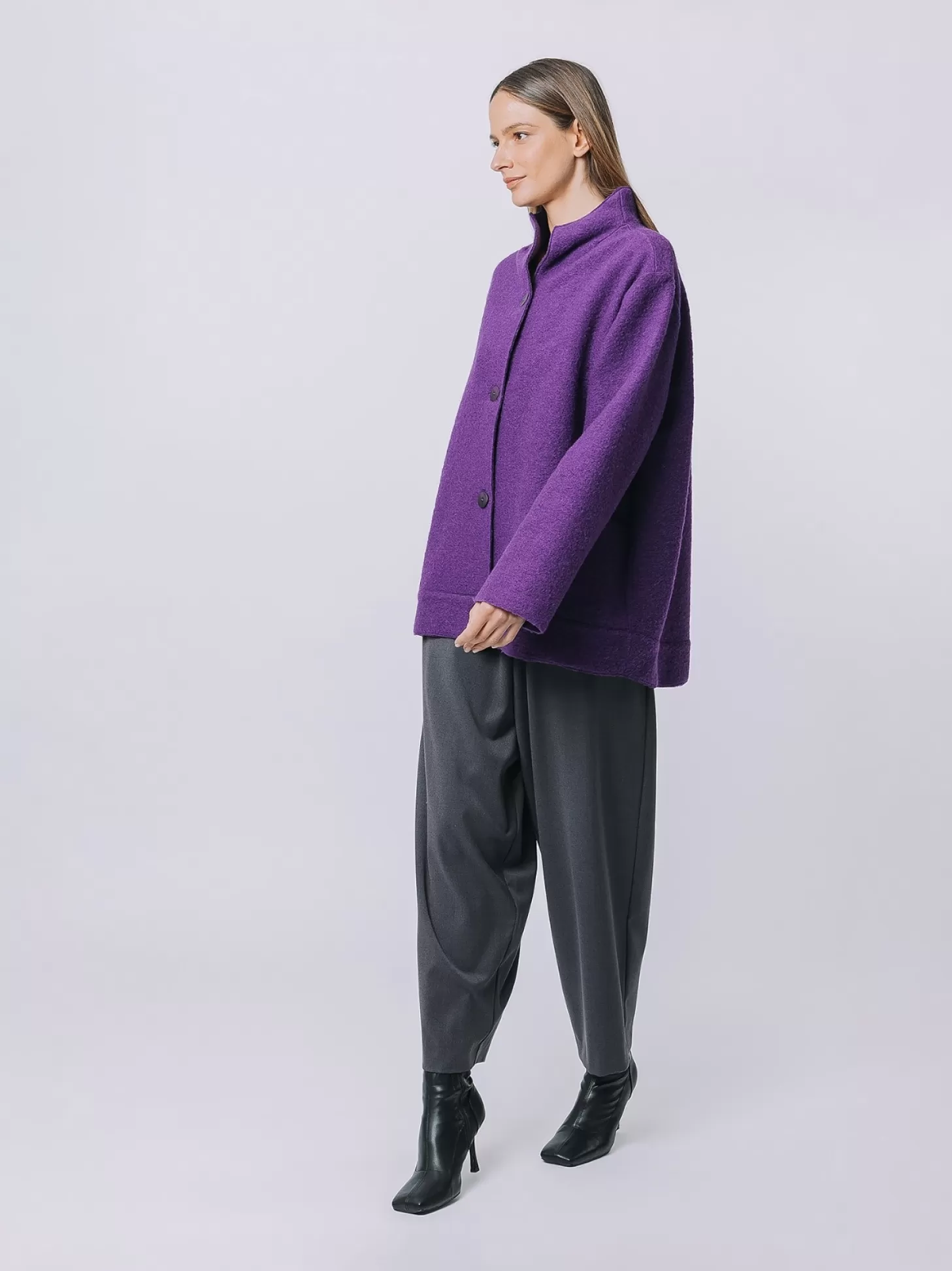 Women Martino Midali Overshirt In Boiled Wool