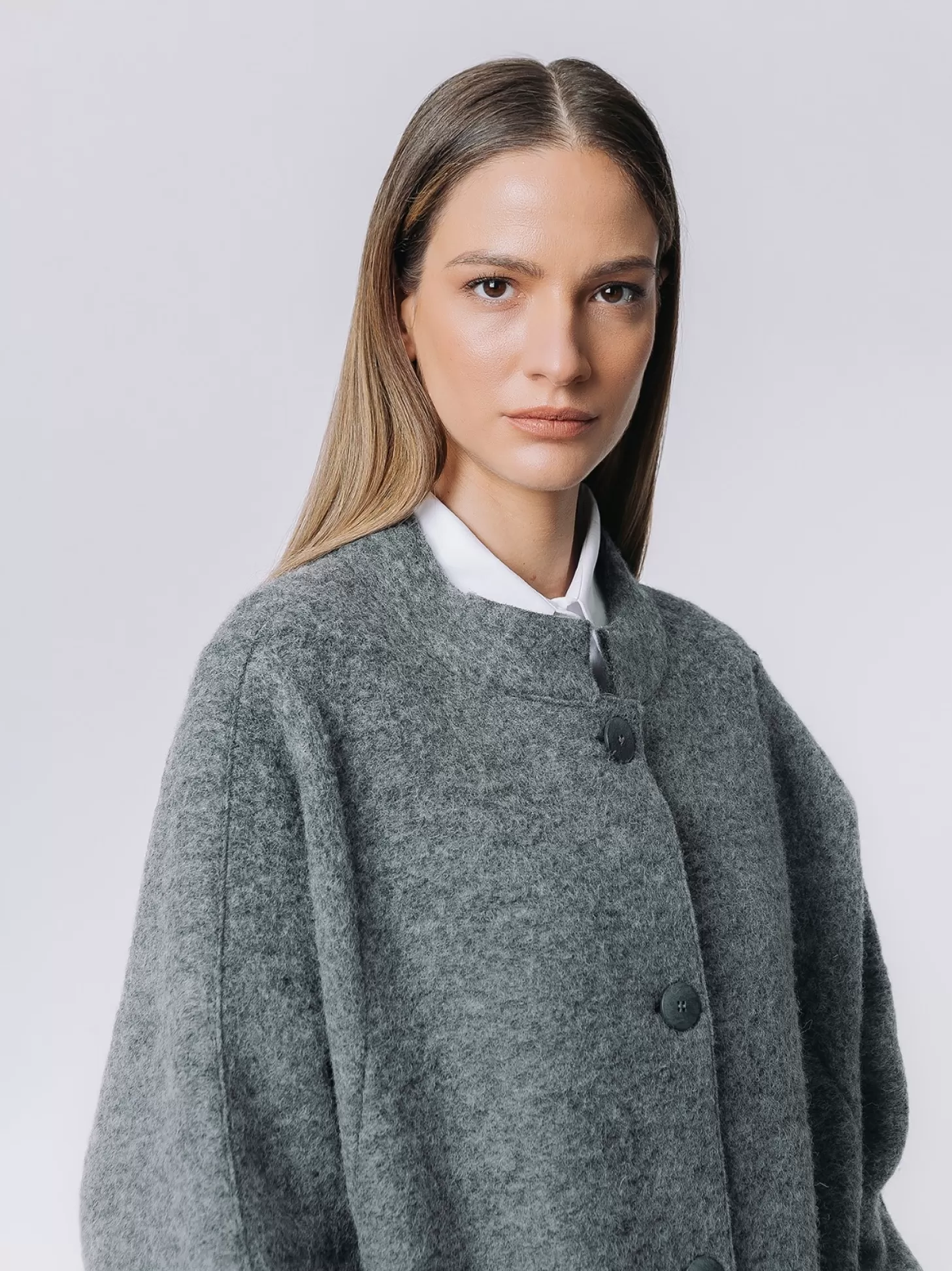 Women Martino Midali Oversize Blazer In Boiled Wool