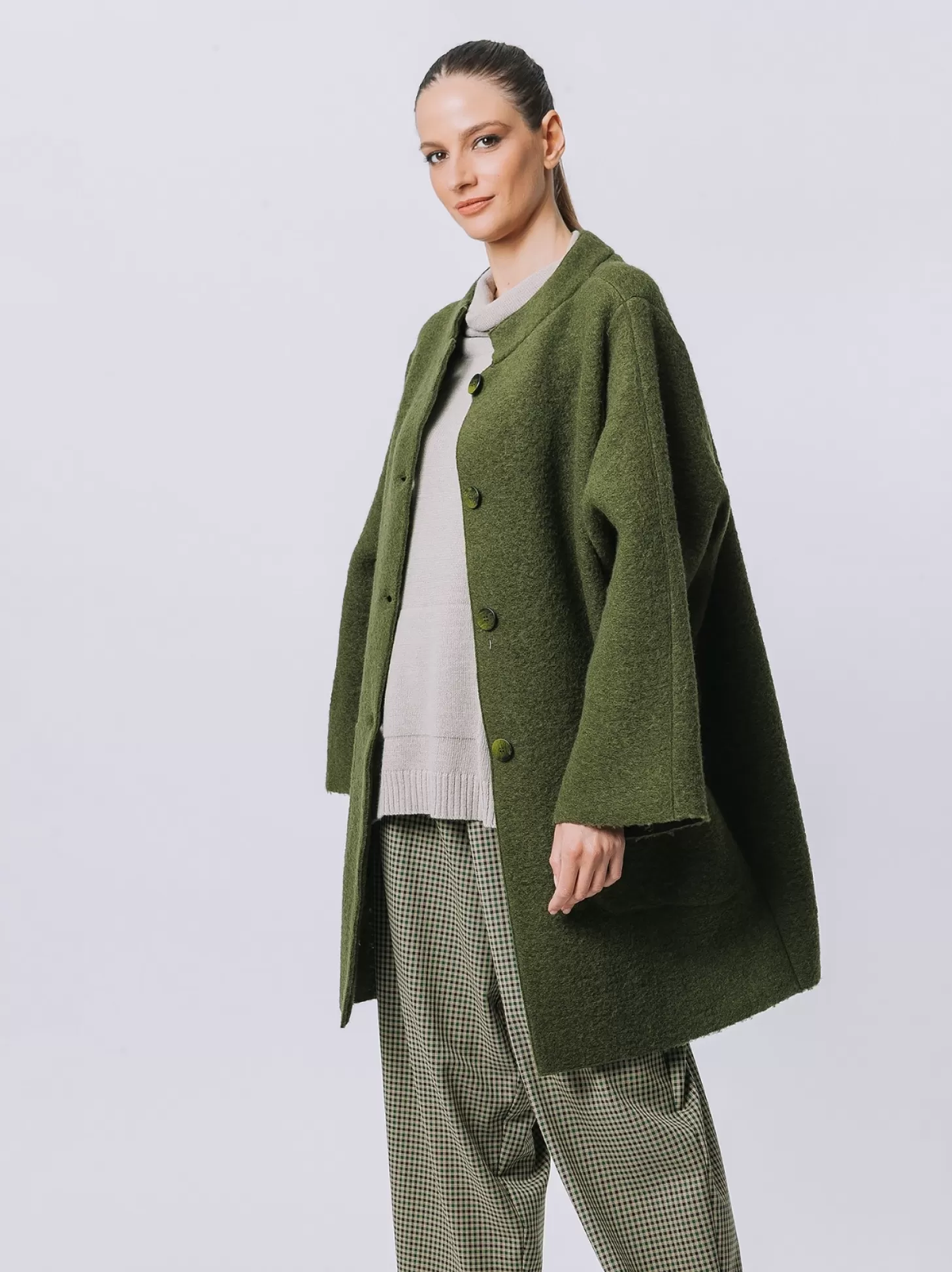 Women Martino Midali Oversize Blazer In Boiled Wool