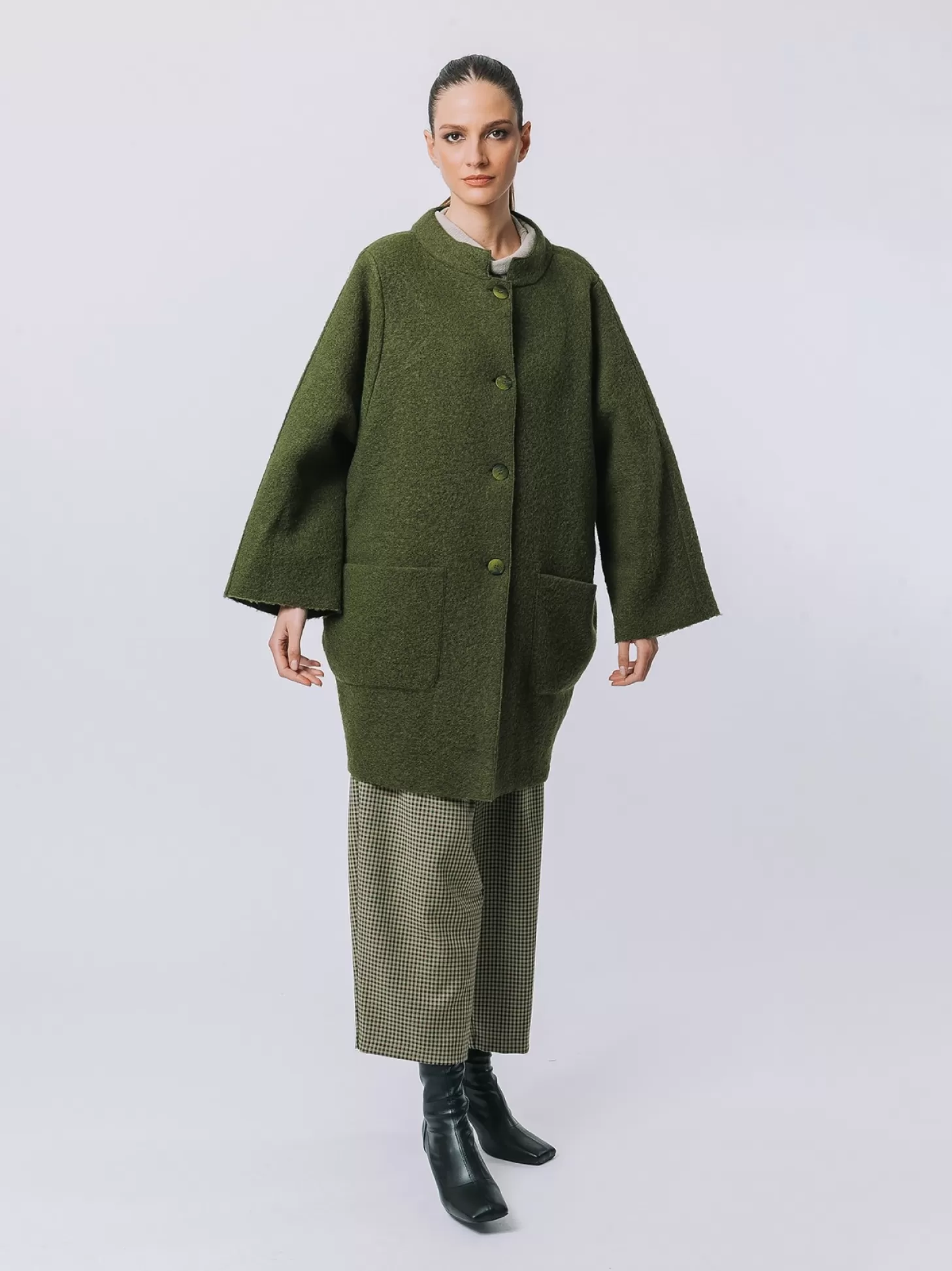 Women Martino Midali Oversize Blazer In Boiled Wool