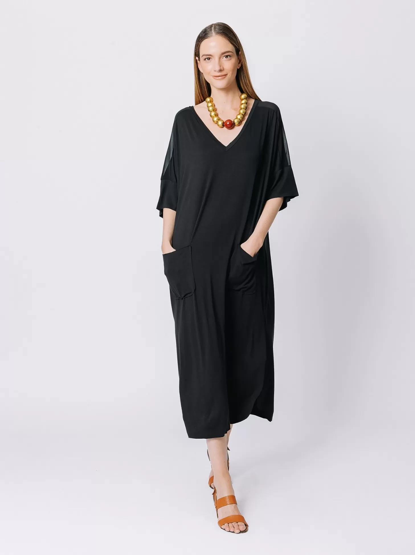 Women Martino Midali Oversize Dress With Chiffon Insert