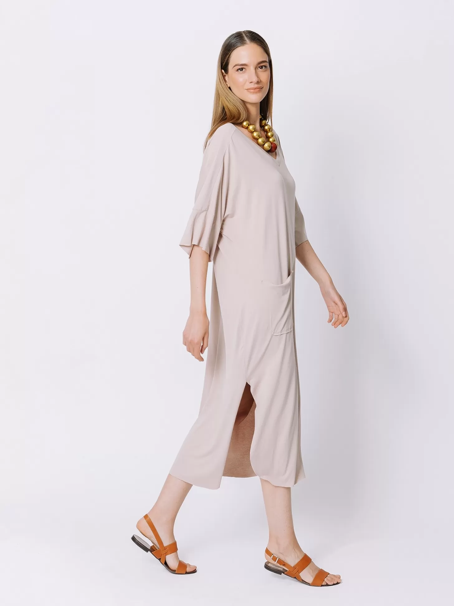 Women Martino Midali Oversize Dress With Chiffon Insert