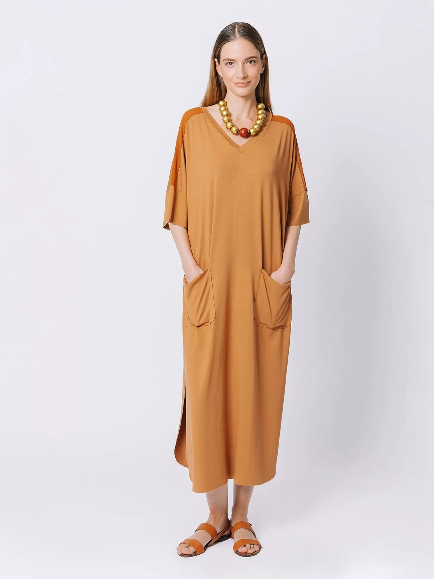 Women Martino Midali Oversize Dress With Chiffon Insert