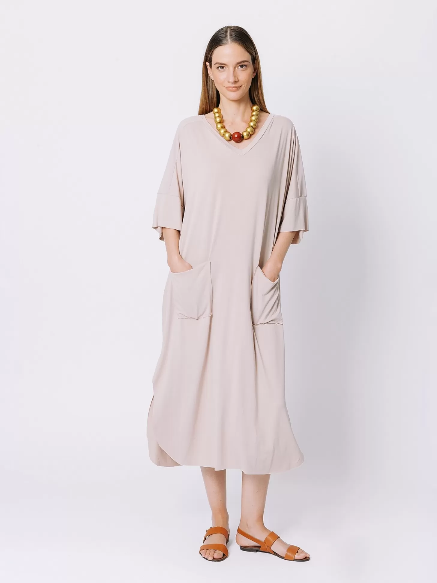 Women Martino Midali Oversize Dress With Chiffon Insert