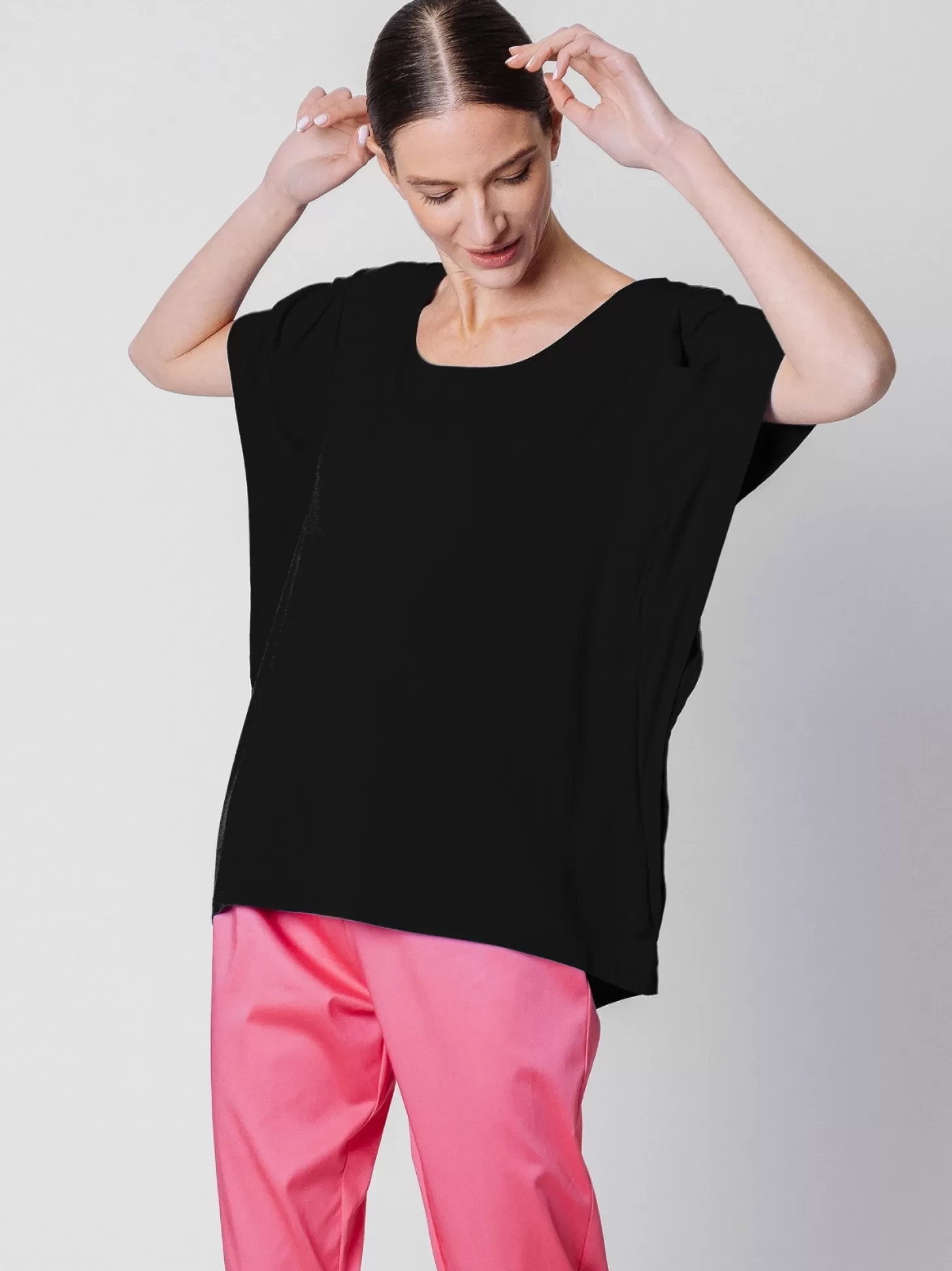 Women Martino Midali Oversized Jersey T-Shirt With Ruffles