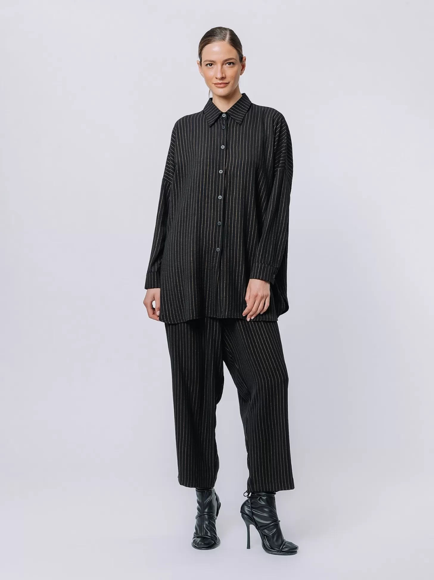 Women Martino Midali Pinstriped Oversize Shirt