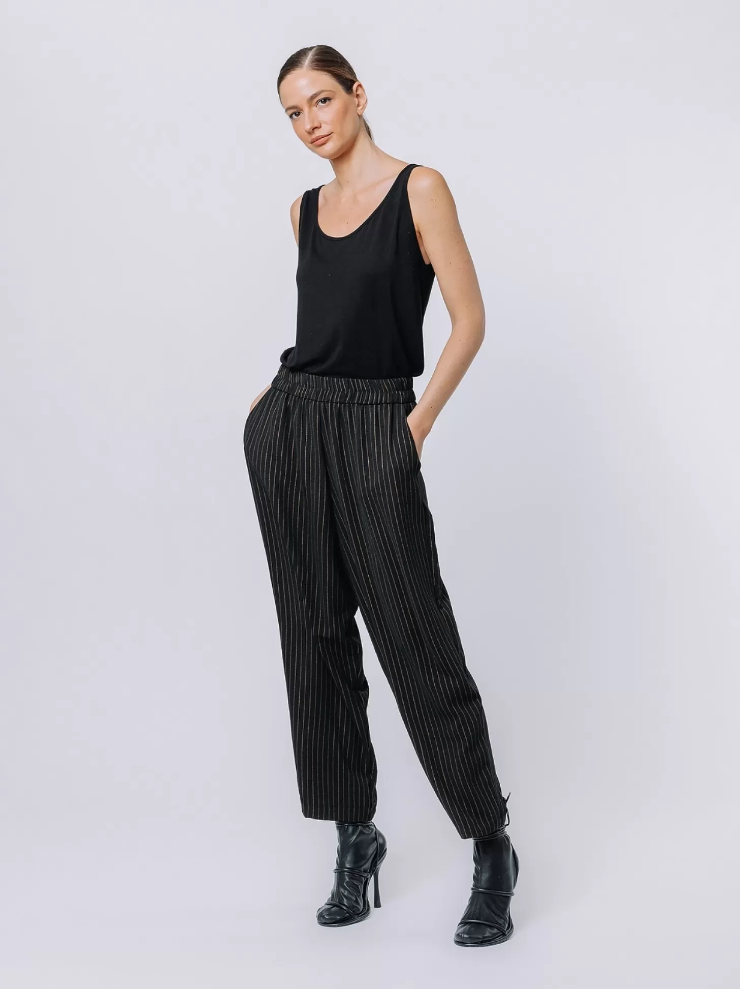 Women Martino Midali Pinstriped Trousers