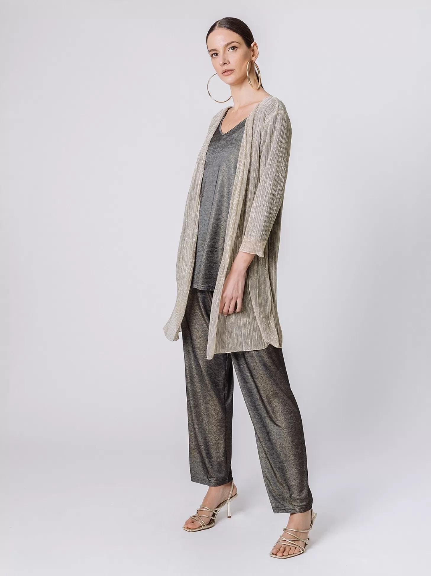 Women Martino Midali Pleated Lurex Cardigan