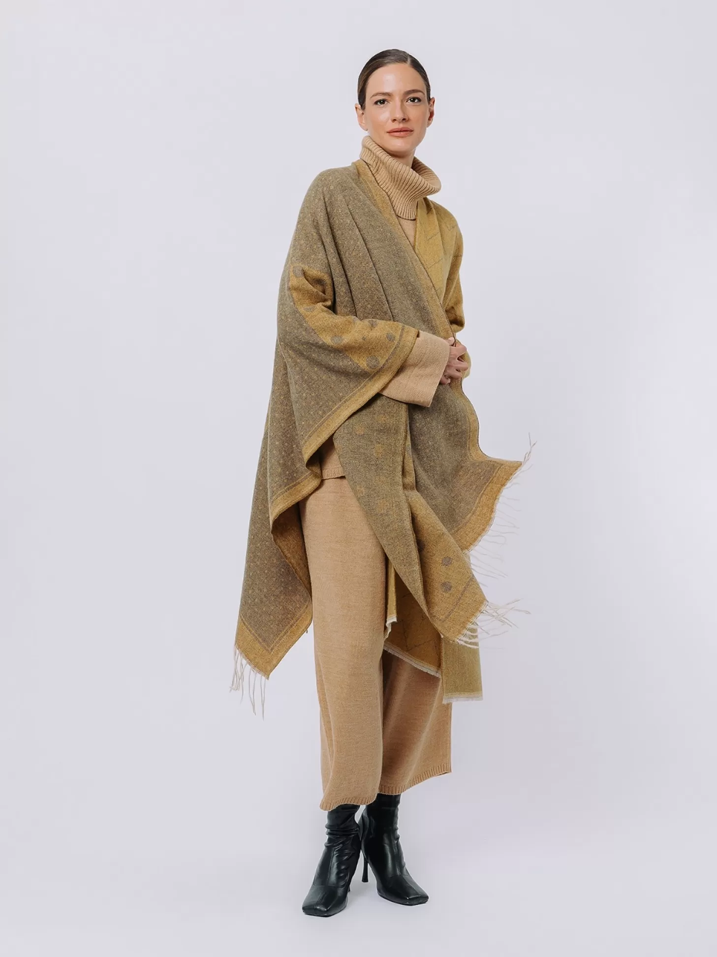 Women Martino Midali Poncho Double Layer