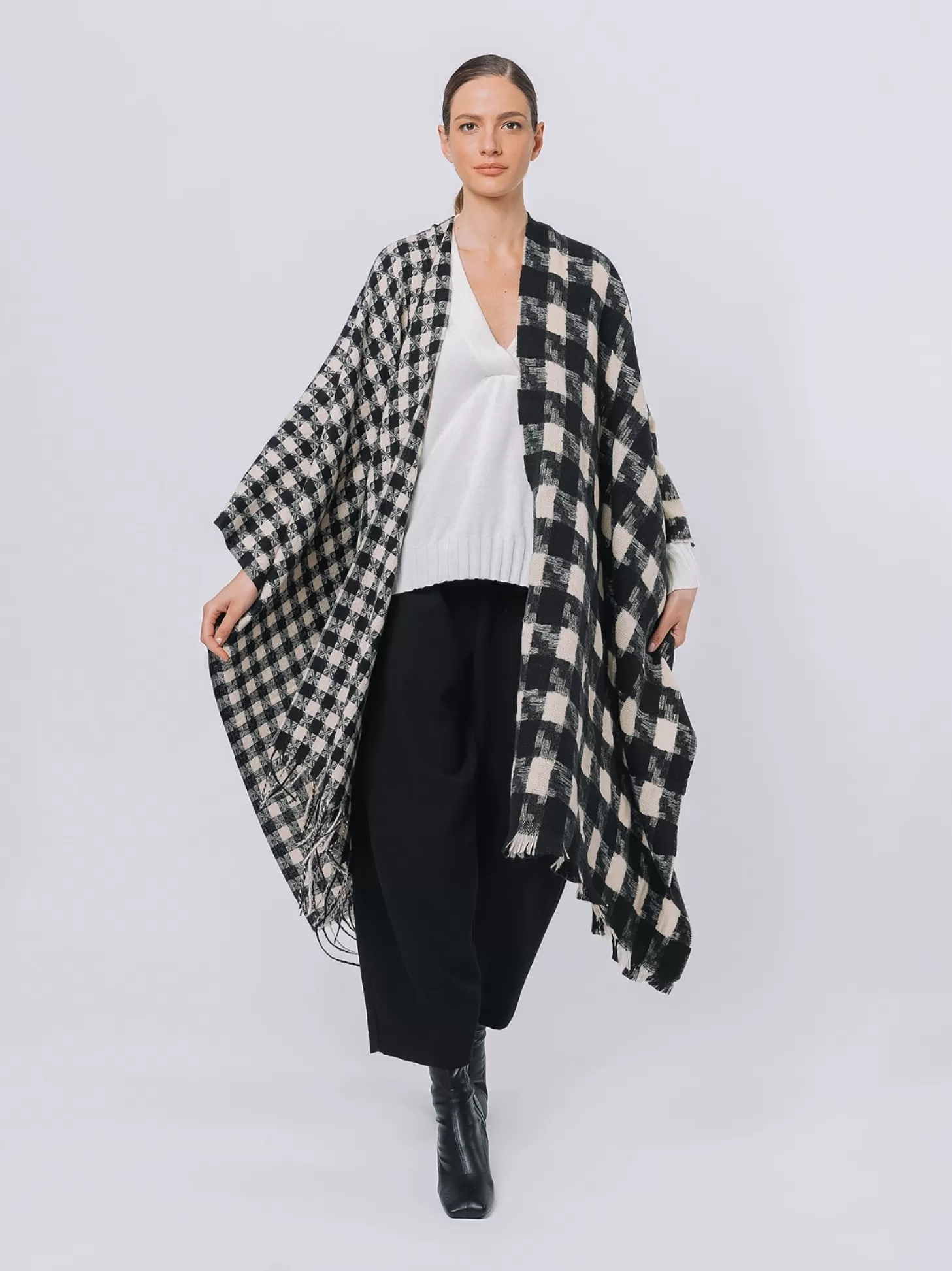 Women Martino Midali Poncho Double Layer