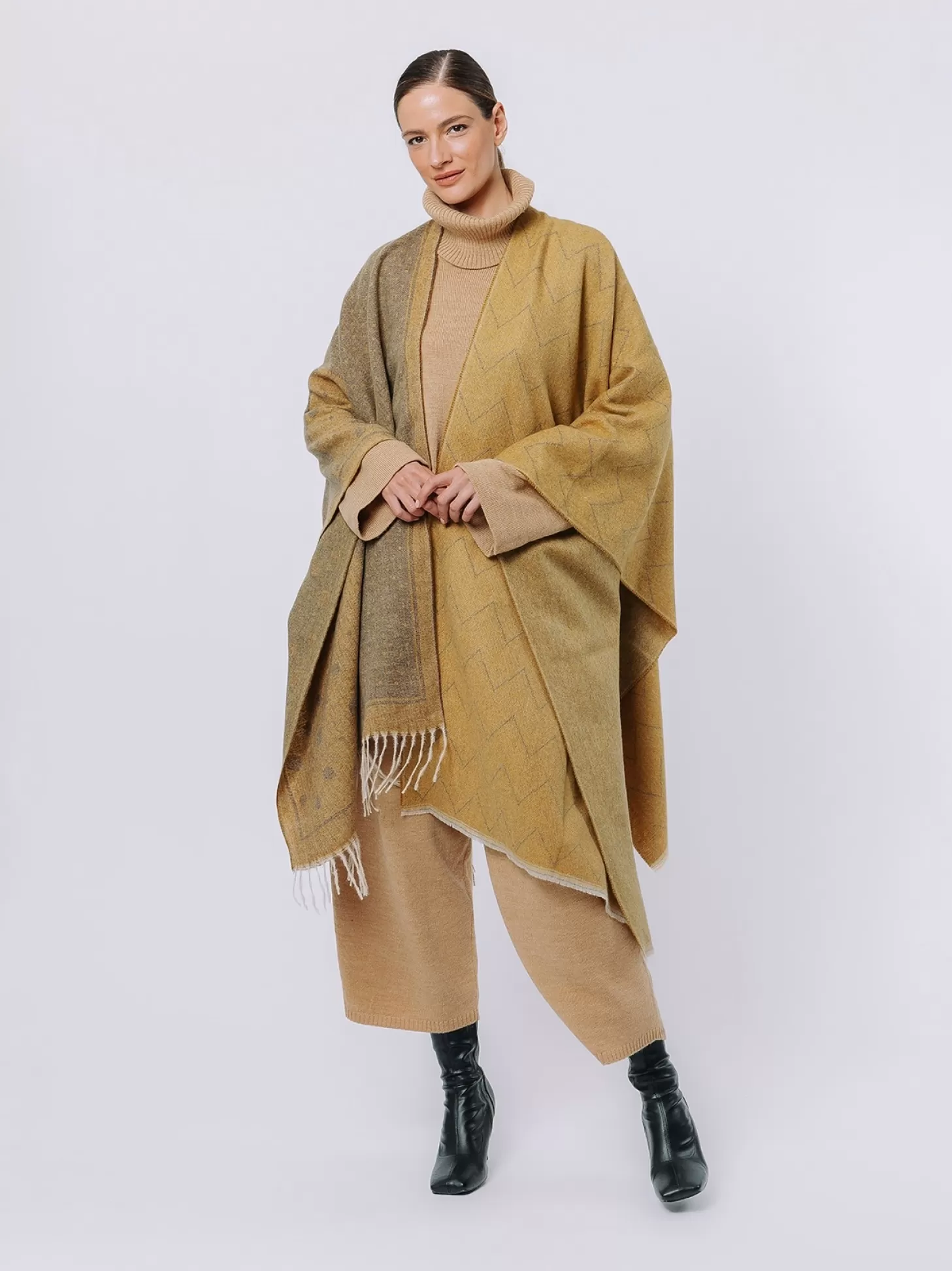 Women Martino Midali Poncho Double Layer