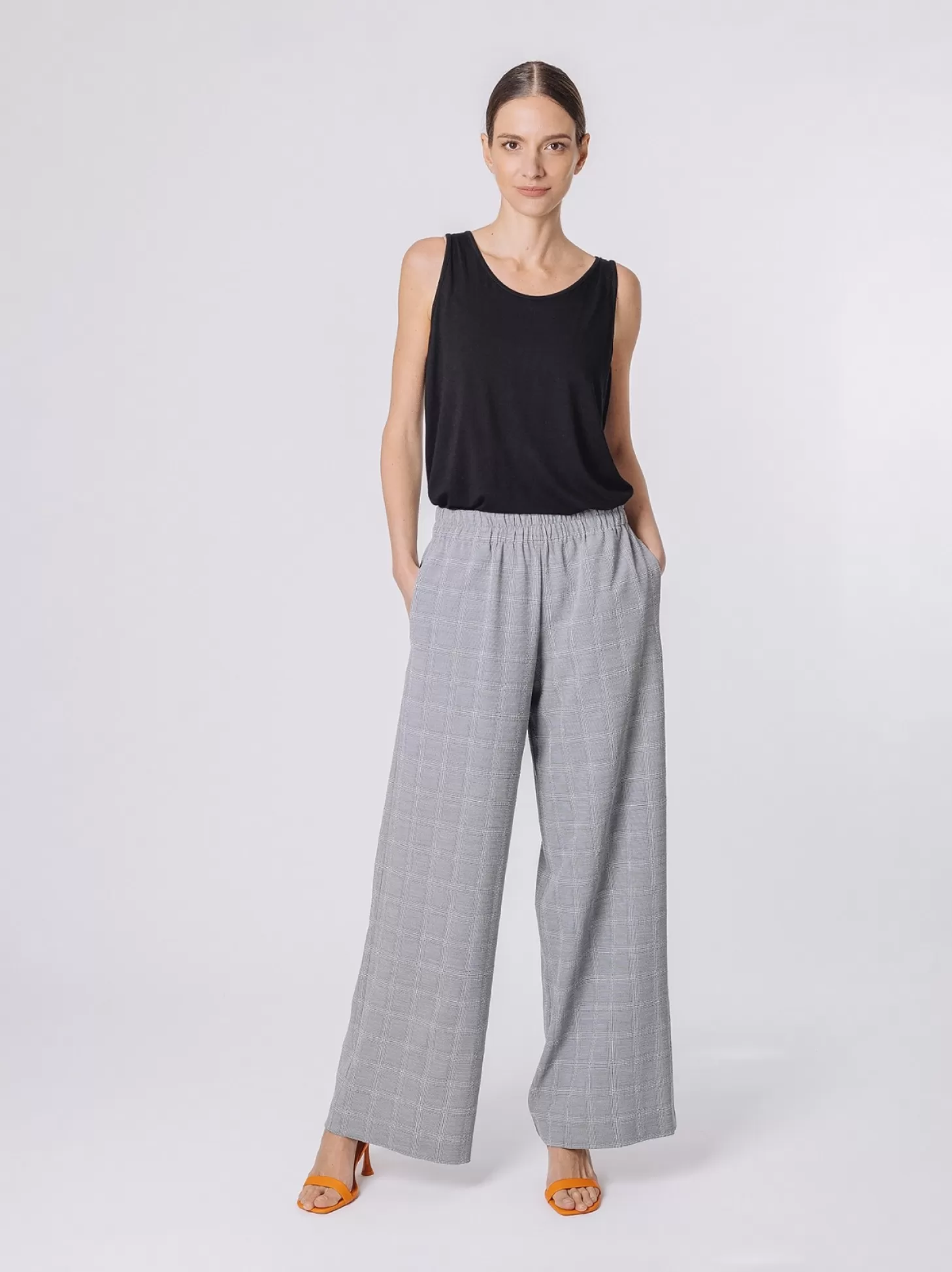 Women Martino Midali Prince Of Wales Palazzo Trousers