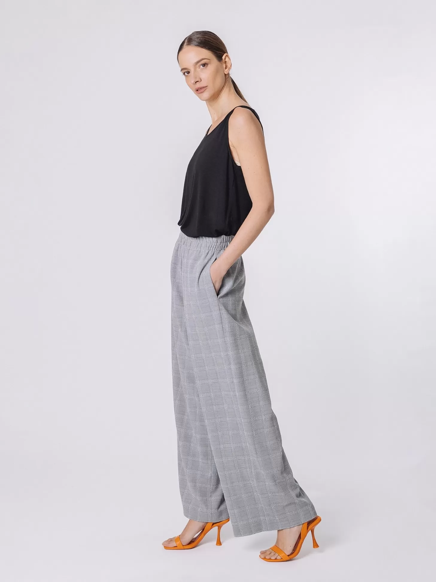 Women Martino Midali Prince Of Wales Palazzo Trousers