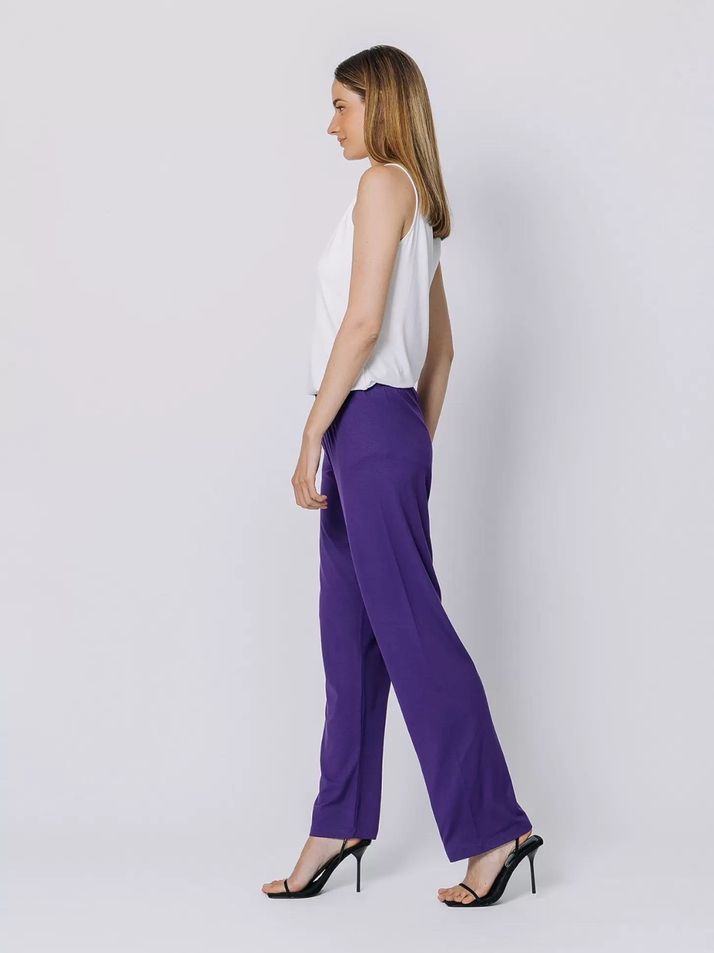 Women Martino Midali Purple Jersey Trousers