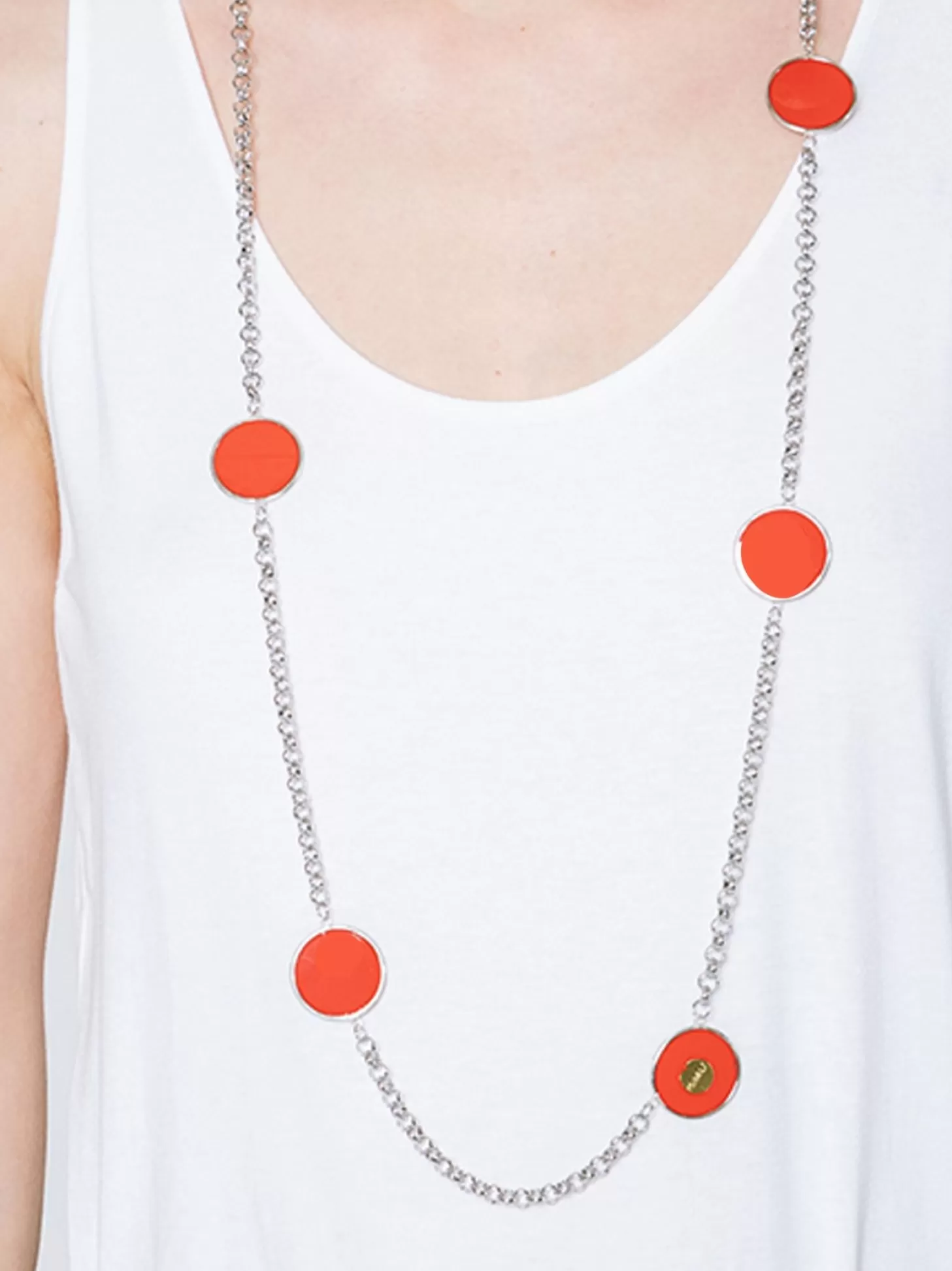 Women Martino Midali Red Rope Necklace