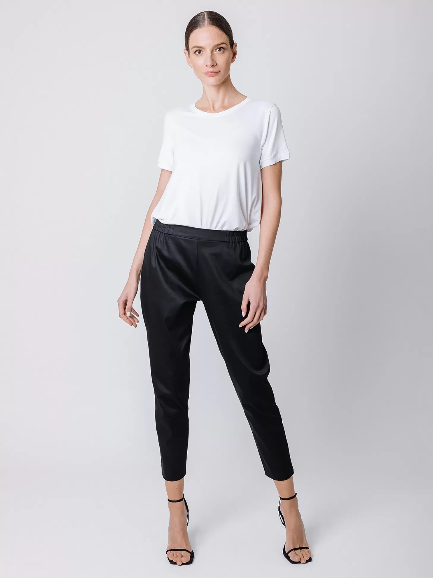 Women Martino Midali Satin Cigarette Trousers