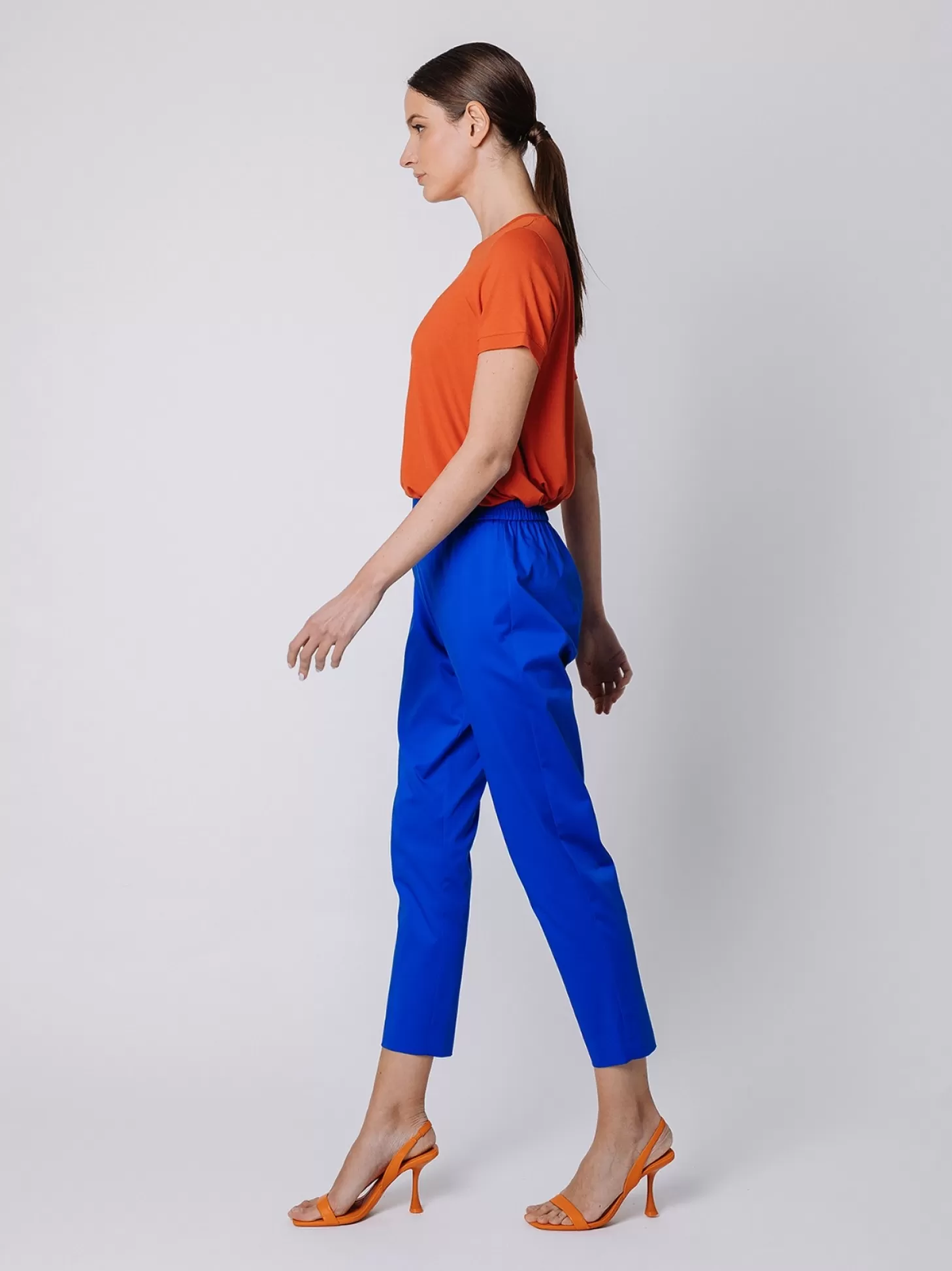 Women Martino Midali Satin Cigarette Trousers