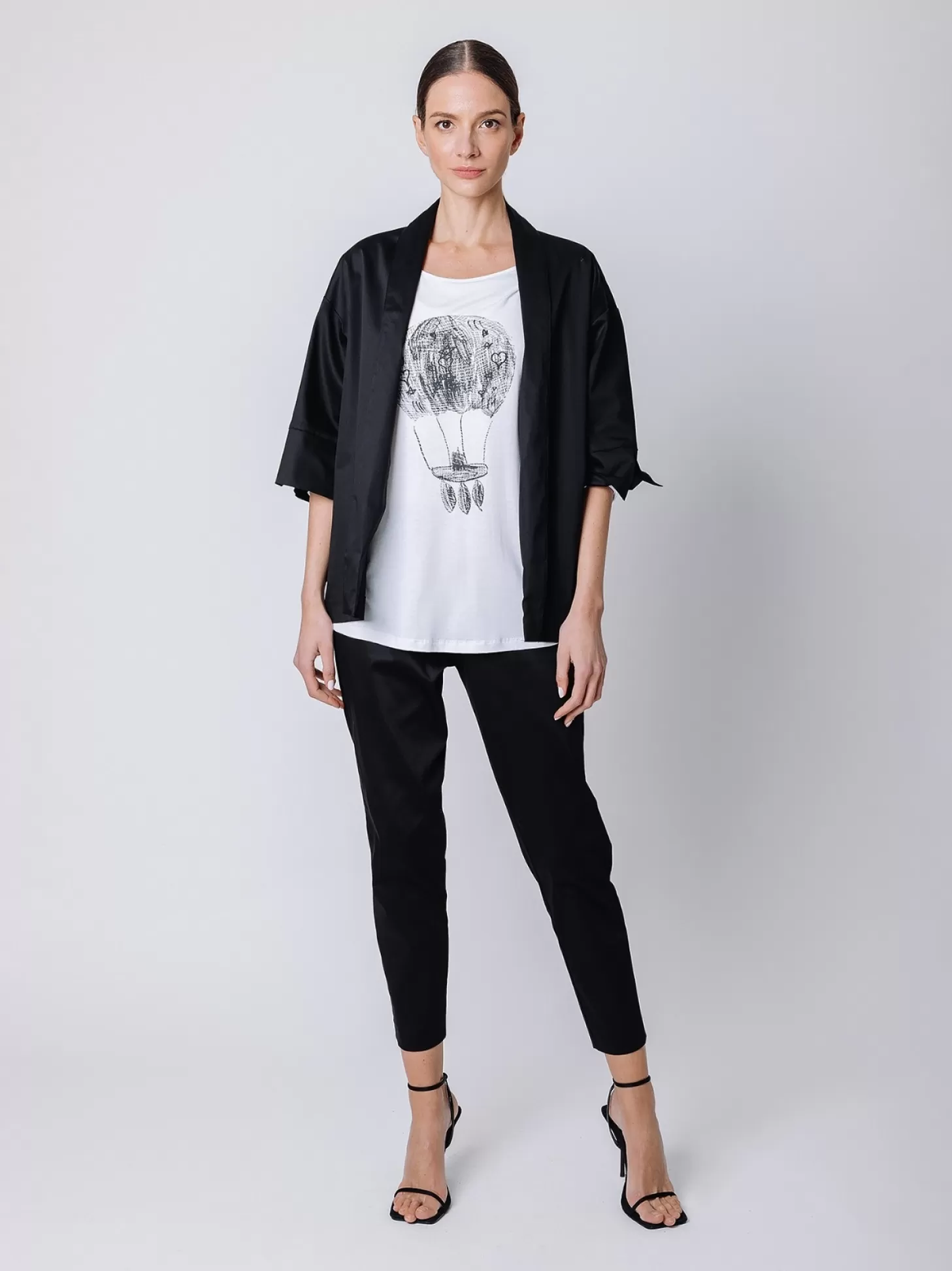 Women Martino Midali Satin Kimono Jacket