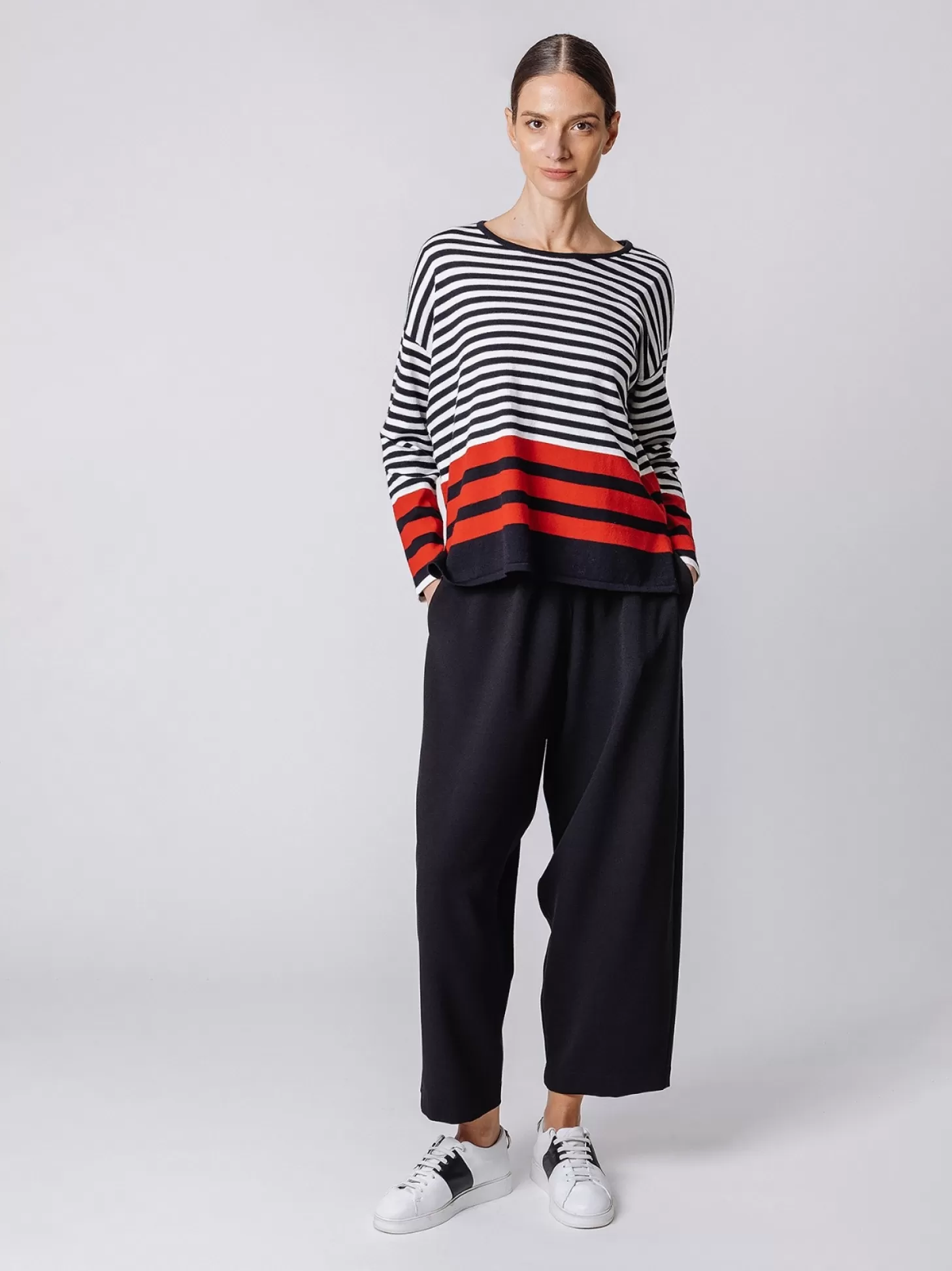 Women Martino Midali Striped Crewneck Sweater