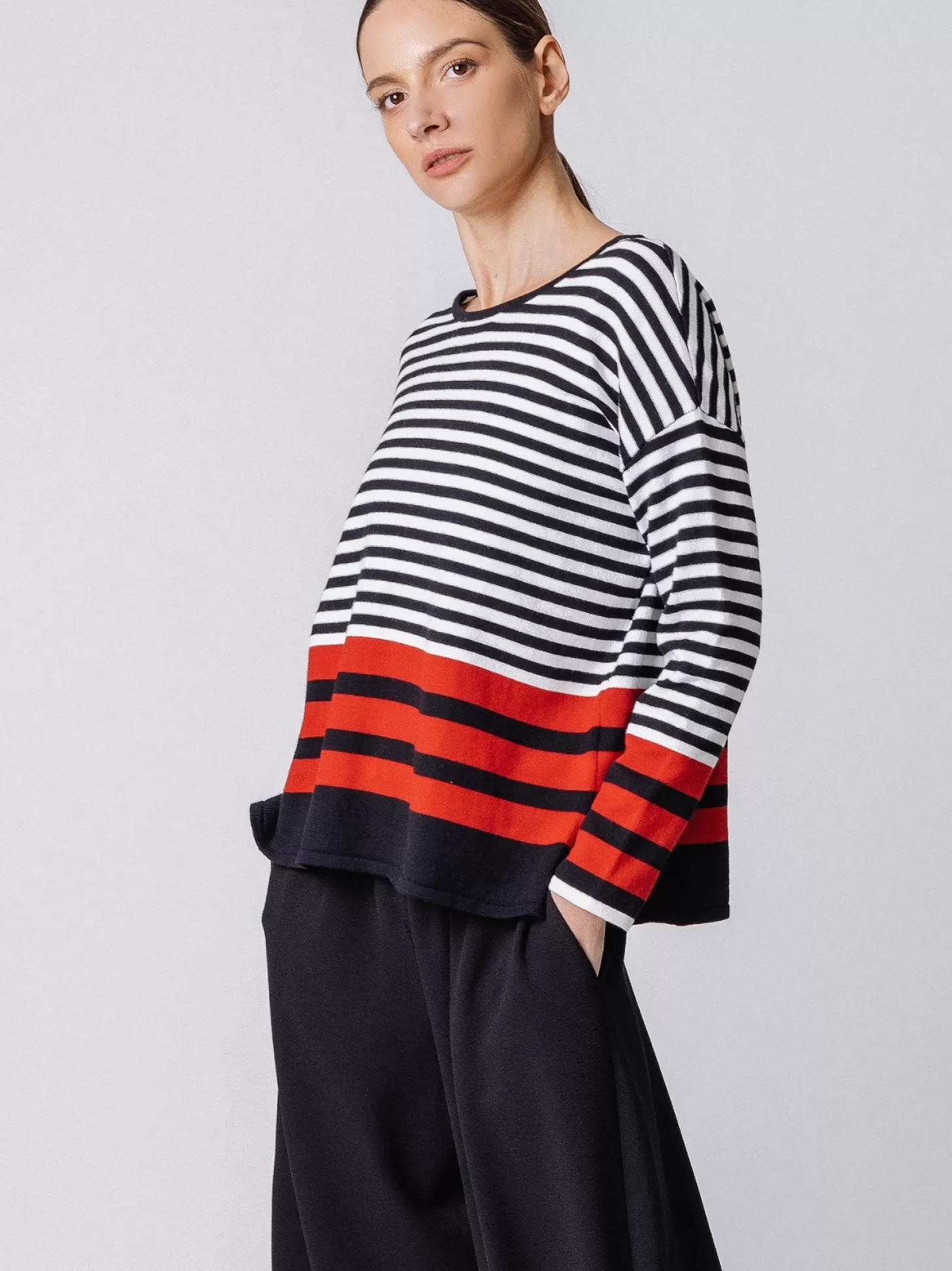 Women Martino Midali Striped Crewneck Sweater