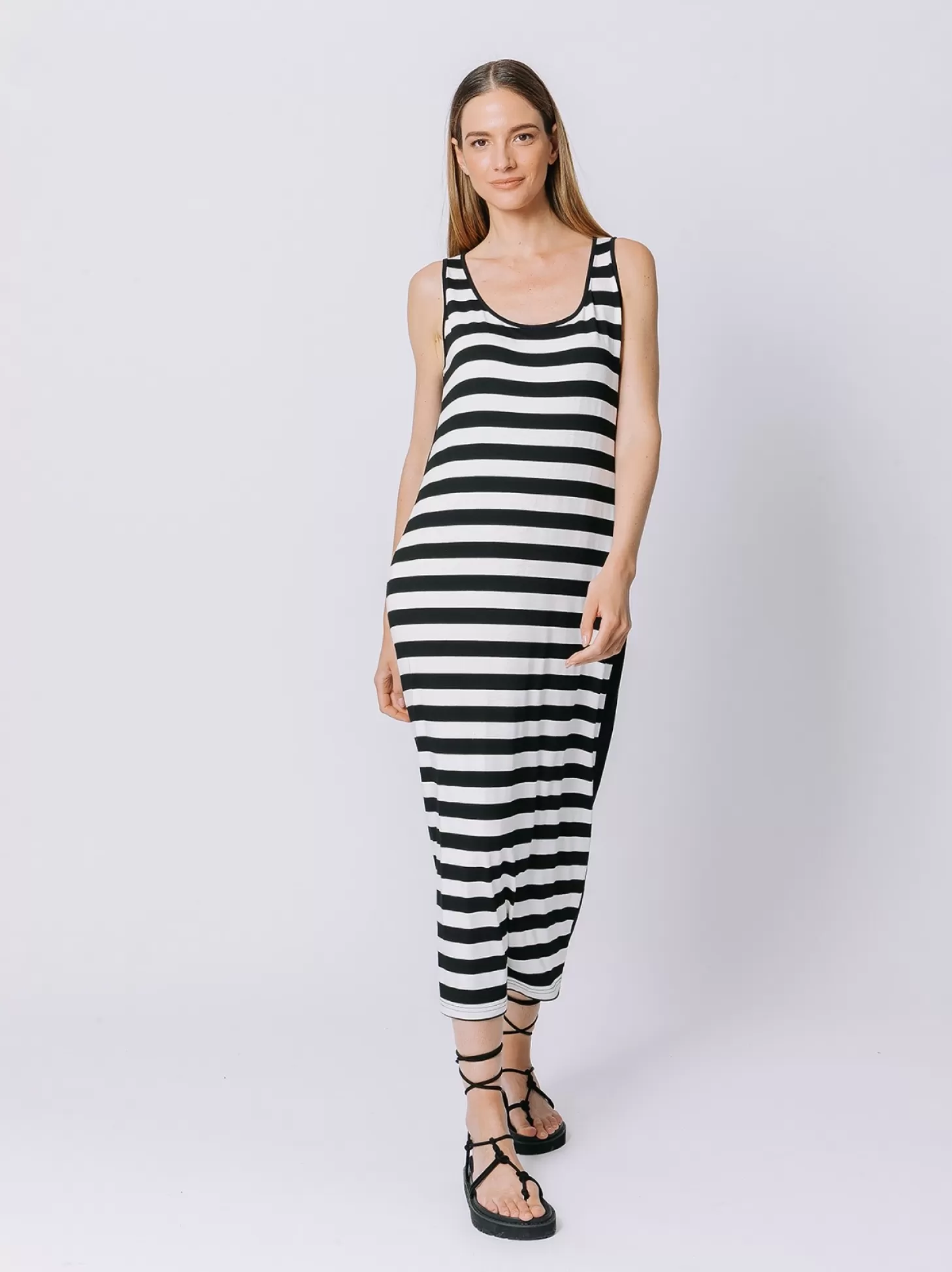 Women Martino Midali Tank Maxi Dress With Stripes