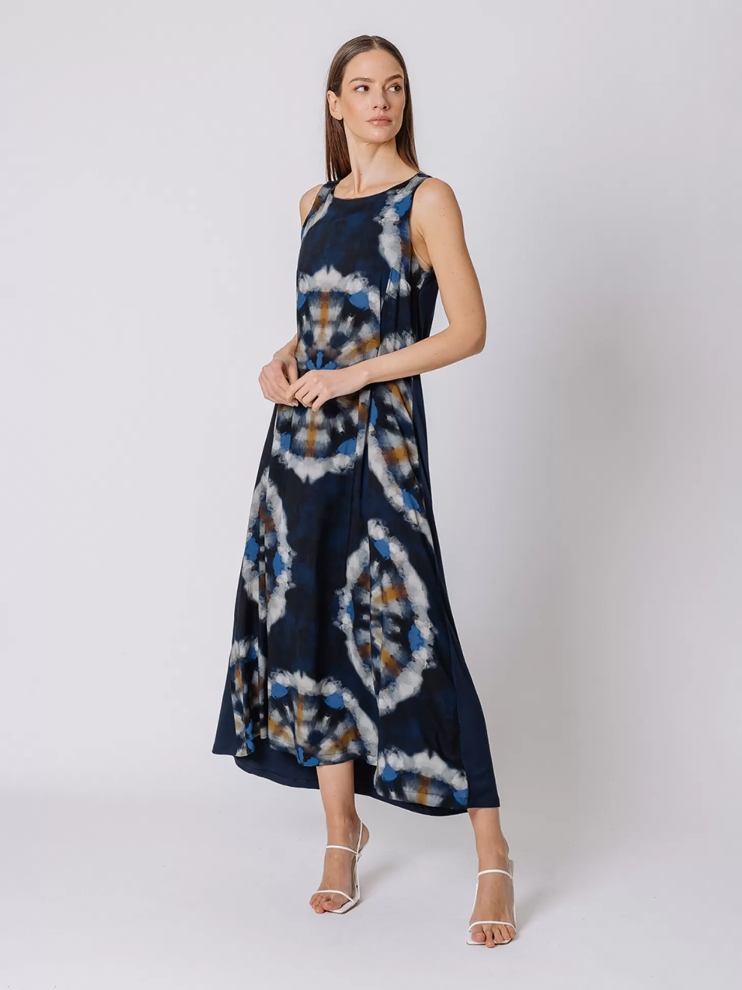 Women Martino Midali Tie Dye Bi-Material Dress