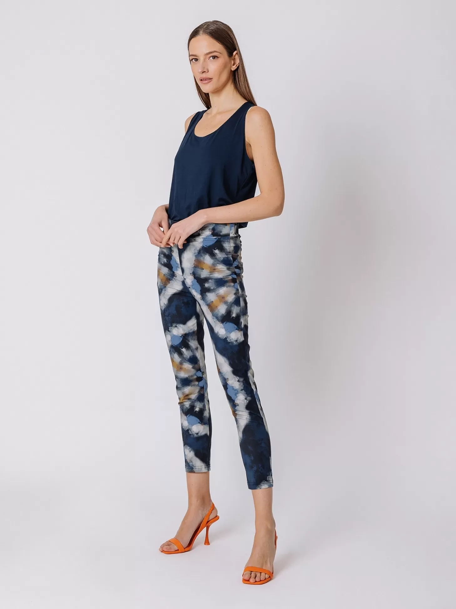 Women Martino Midali Tie Dye Skinny Trousers