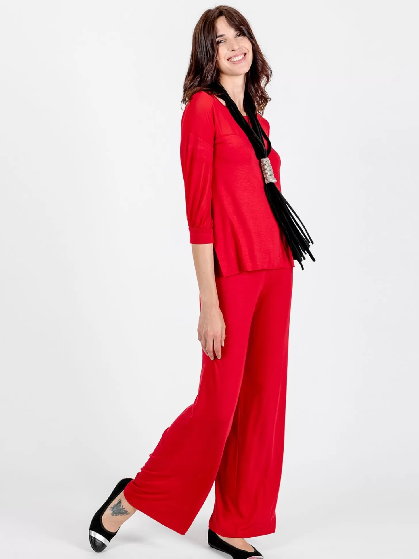 Women Martino Midali T-Shirt Con Dettagli Chiffon