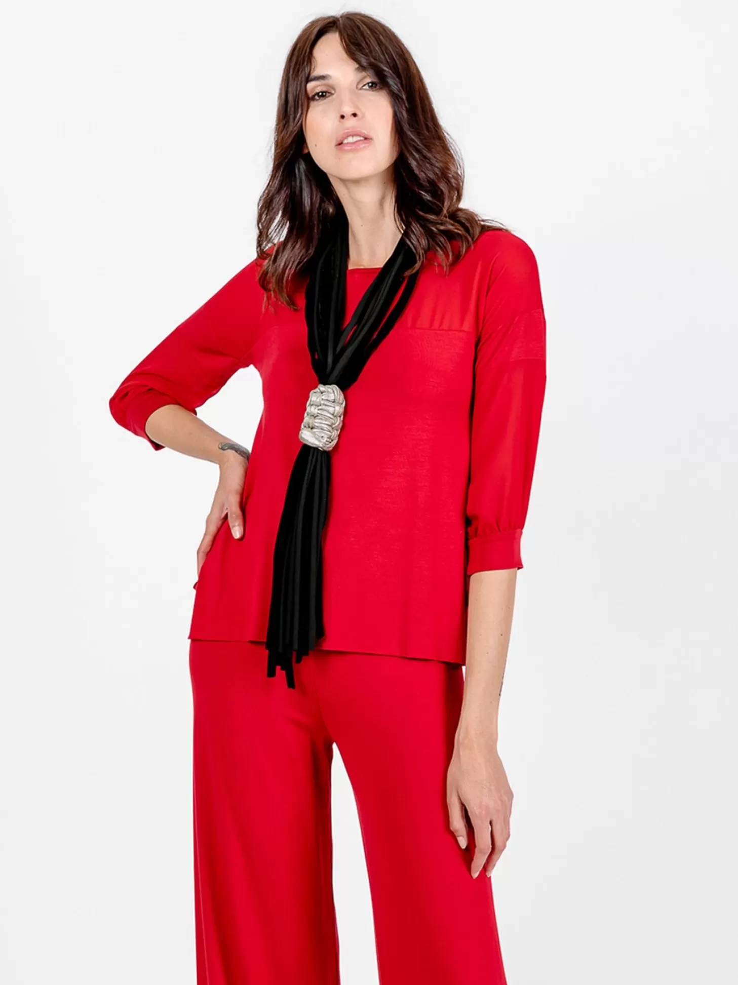 Women Martino Midali T-Shirt Con Dettagli Chiffon