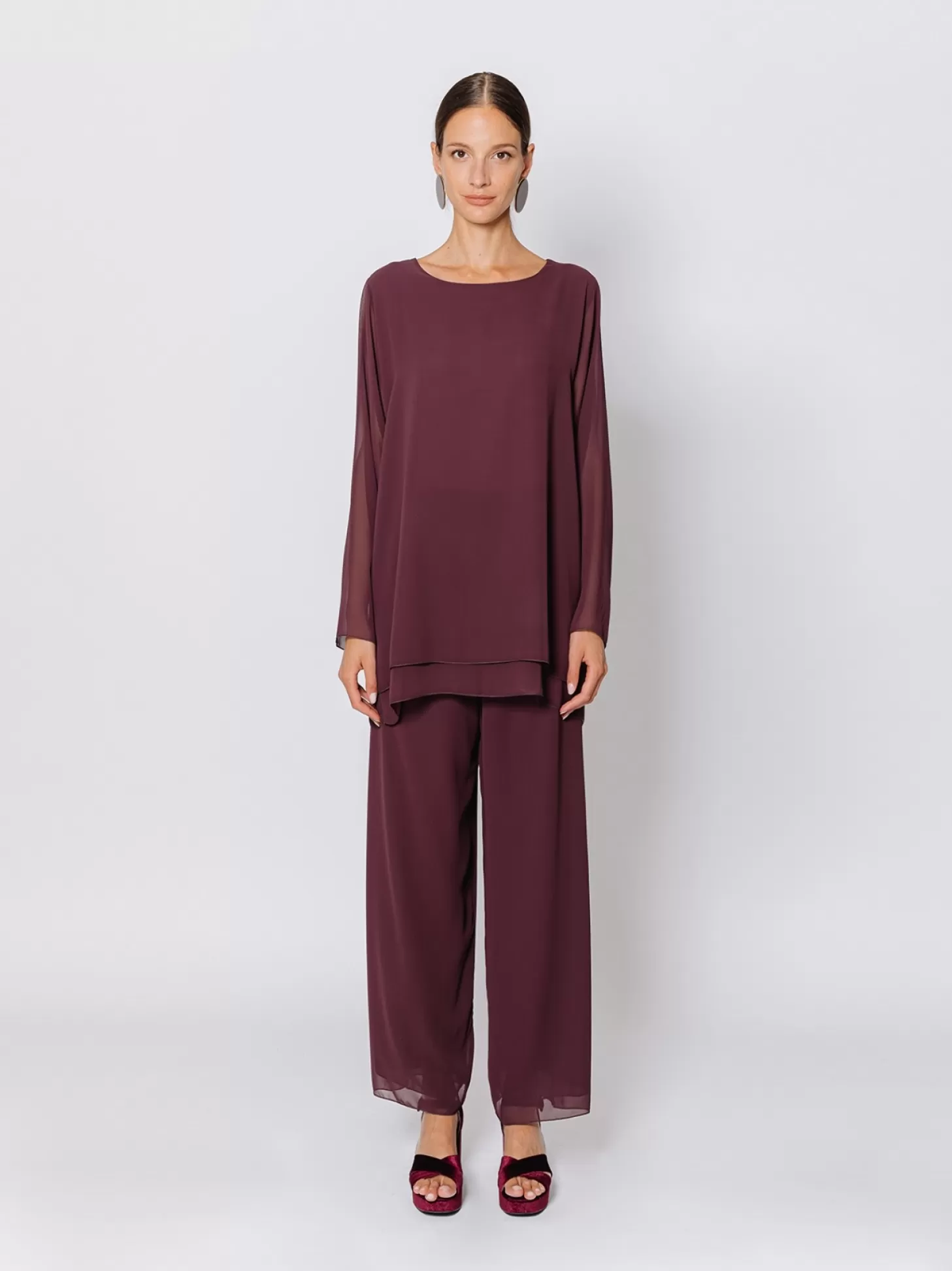 Women Martino Midali T-Shirt In Doppio Strato Di Chiffon