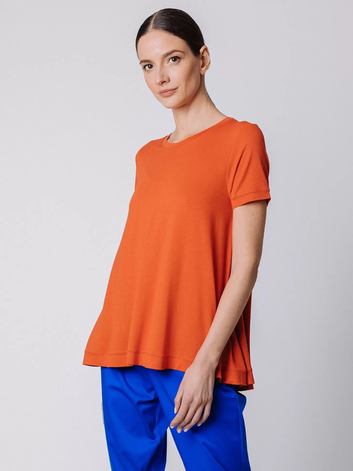 Women Martino Midali Viscose Jersey Flared T-Shirt