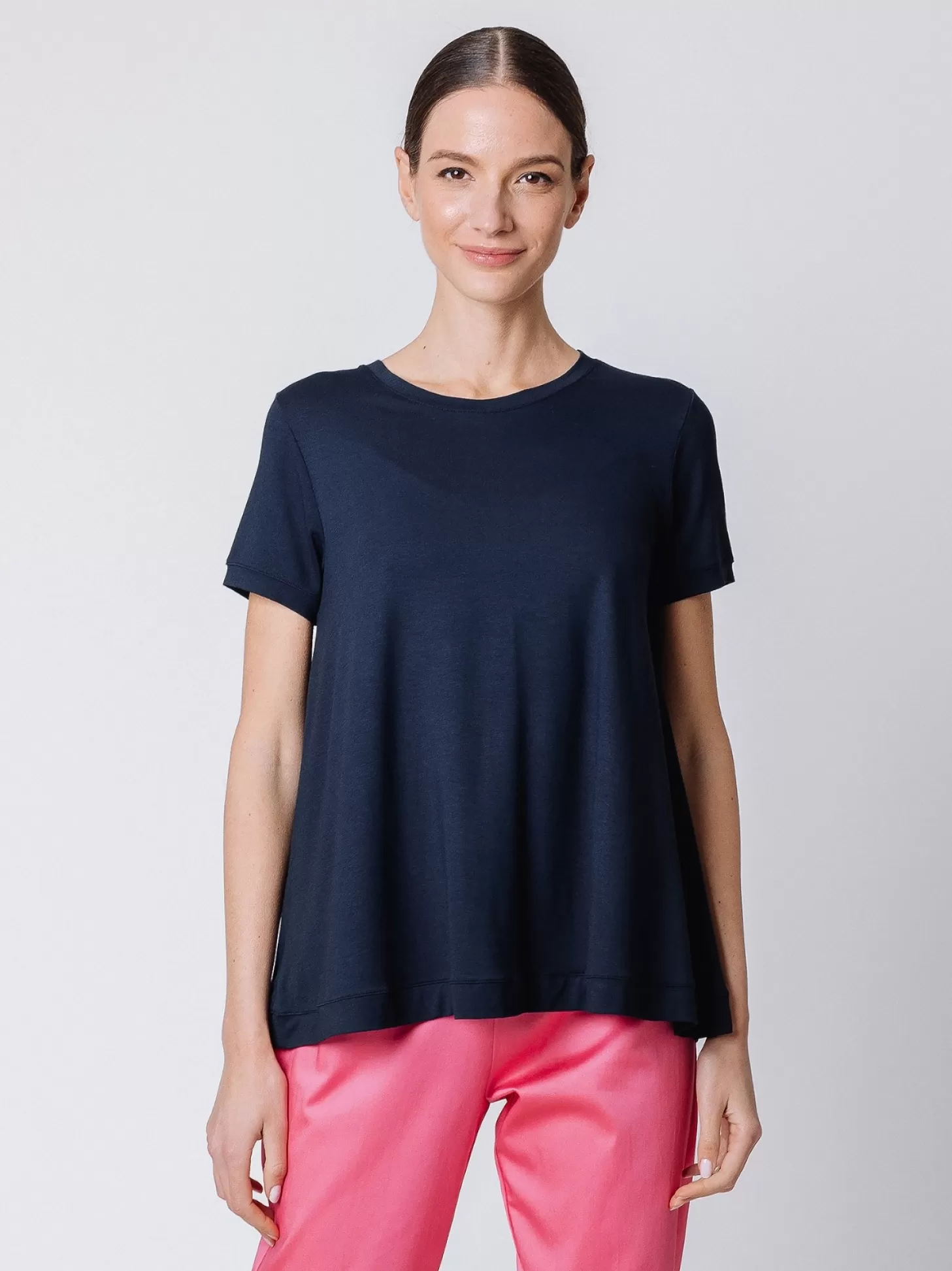 Women Martino Midali Viscose Jersey Flared T-Shirt